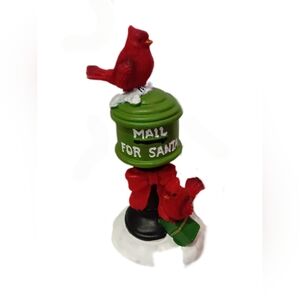 Festive Red and Green Santa Mailbox Decoration